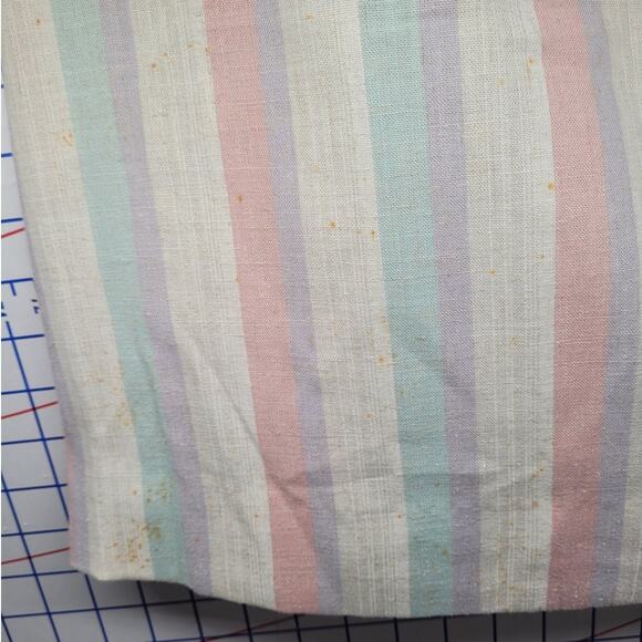 Vintage 70s Striped Homespun Tank Dress Retro Summer Minimalist Boho Vibes - Picture 6 of 7